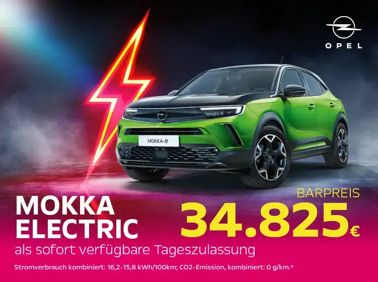 Barpreisangebot: Opel Mokka ELECTRIC